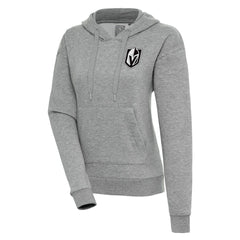 Vegas Golden Knights Antigua Women's Metallic Logo Victory Pullover Hoodie - Heather Gray - NHL 200545078