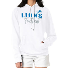 Detroit Lions G-III 4Her by Carl Banks Women's Graphic Fleece Pullover Hoodie White