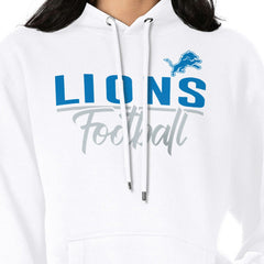 Detroit Lions G-III 4Her by Carl Banks Women's Graphic Fleece Pullover Hoodie White
