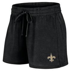 Fanatics New Orleans Saints Women's Start to Finish T-Shirt & Shorts Combo Pack Black