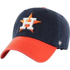 Houston Astros '47 Clean Up Adjustable Hat - Navy/Orange - 47 brand on Sale