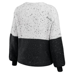 Brooklyn Nets WEAR by Erin Andrews Women's Color-Block Pullover Sweater White/Black