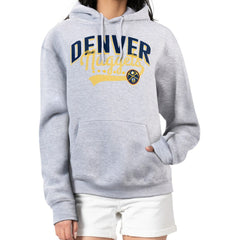 Denver Nuggets G-III 4Her by Carl Banks Women's Filigree Logo Pullover Hoodie - Heather Gray