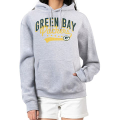 Green Bay Packers G-III 4Her by Carl Banks Women's Filigree Logo Pullover Hoodie – Heather Gray