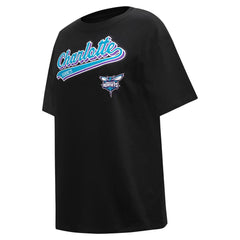 Charlotte Hornets Pro Standard Women's Script Boyfriend T-Shirt Black
