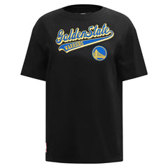 Golden State Warriors Pro Standard Women's Script Boyfriend T-Shirt Black