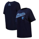 Memphis Grizzlies Pro Standard Women's Script Boyfriend T-Shirt Navy