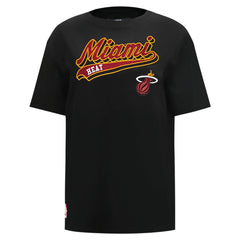 Miami Heat Pro Standard Women's Script Boyfriend T-Shirt Black