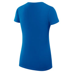 New York Knicks G-III 4Her by Carl Banks Women's Super-Slim Fit Lightweight Filigree Logo V-Neck T-Shirt Blue