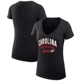 Carolina Hurricanes G-III 4Her by Carl Banks Women's Super-Slim Fit Lightweight Filigree Logo V-Neck T-Shirt – Black - NHL 200559505