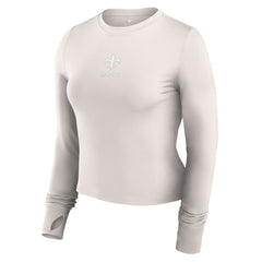 Fanatics New Orleans Saints Women's Studio Fitted Long Sleeve Gym Top White