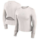 Fanatics Minnesota Vikings Women's Studio Fitted Long Sleeve Gym Top White