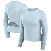 Fanatics Buffalo Bills Women's Studio Fitted Long Sleeve Gym Top Light Blue