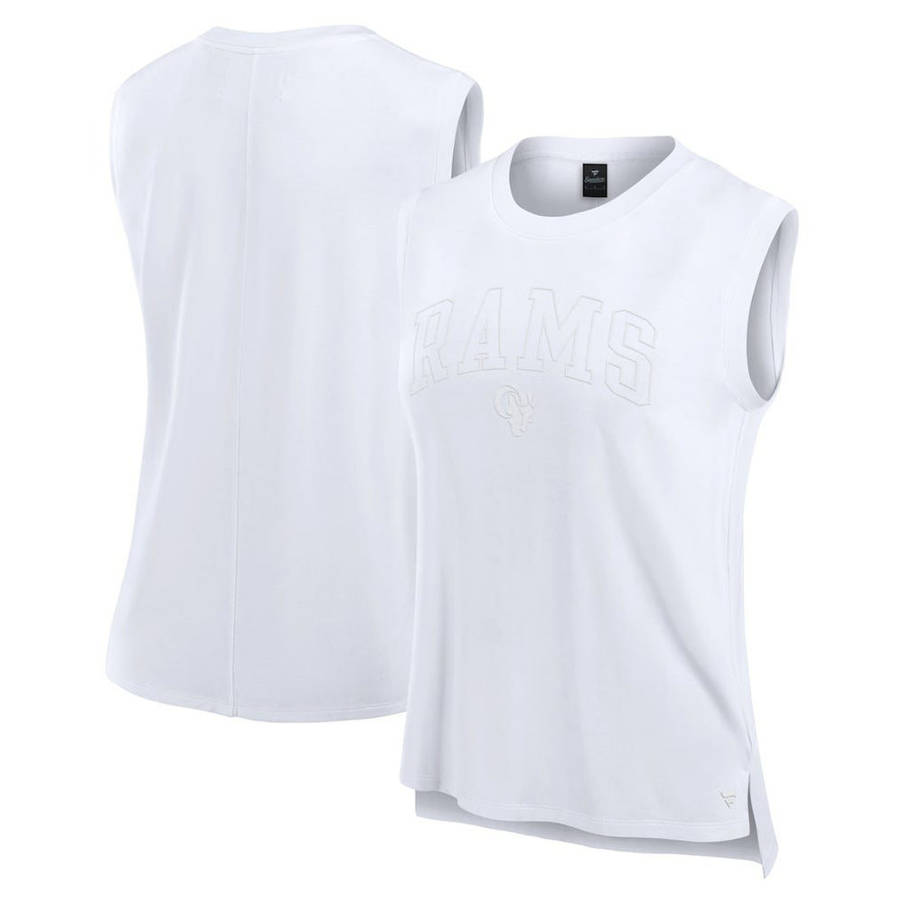 Fanatics Los Angeles Rams Women's Studio Gym Tank Top White