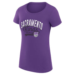Sacramento Kings G-III 4Her by Carl Banks Women's Super-Slim Fit Lightweight Filigree Logo T-Shirt - Purple
