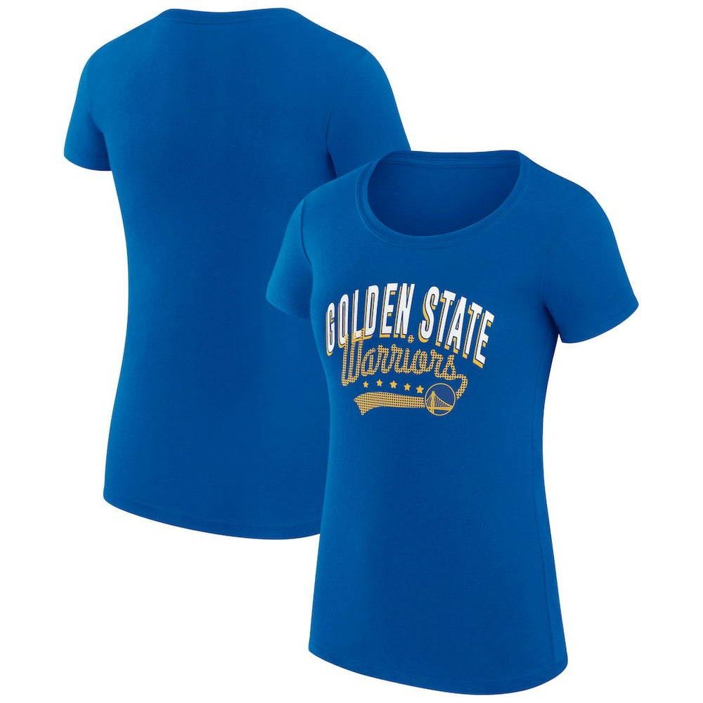 Golden State Warriors G-III 4Her by Carl Banks Women's Super-Slim Fit Lightweight Filigree Logo T-Shirt - Royal