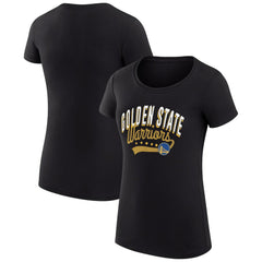 Golden State Warriors G-III 4Her by Carl Banks Women's Super-Slim Fit Lightweight Filigree Logo T-Shirt - Black