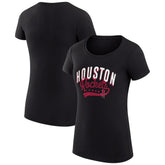 Houston Rockets G-III 4Her by Carl Banks Women's Super-Slim Fit Lightweight Filigree Logo T-Shirt - Black