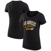 Los Angeles Lakers G-III 4Her by Carl Banks Women's Super-Slim Fit Lightweight Filigree Logo T-Shirt - Black
