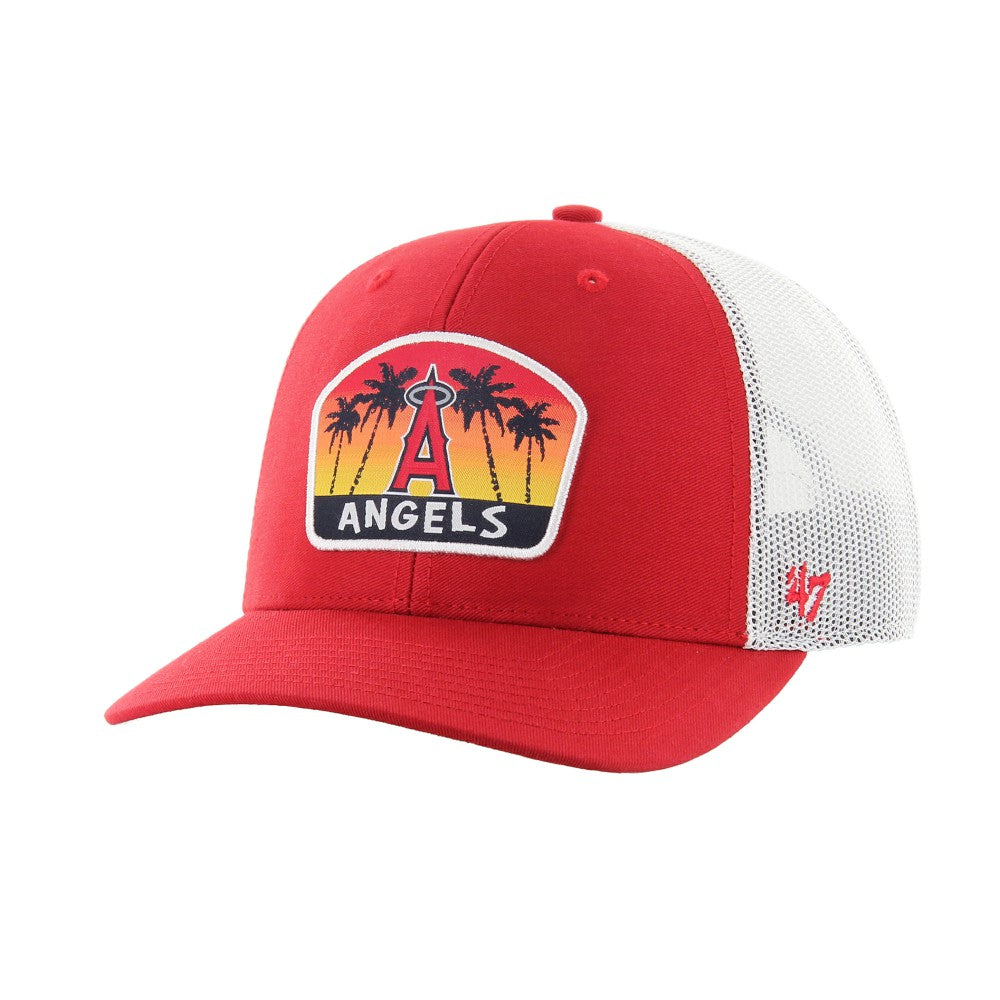 Los Angeles Angels '47 Retro Region Patch Trucker Adjustable Hat - Red - 47 brand on Sale
