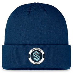 Seattle Kraken Fanatics Authentic Pro Training Camp Cuffed Knit Hat - Deep Sea Blue - NHL 200562148