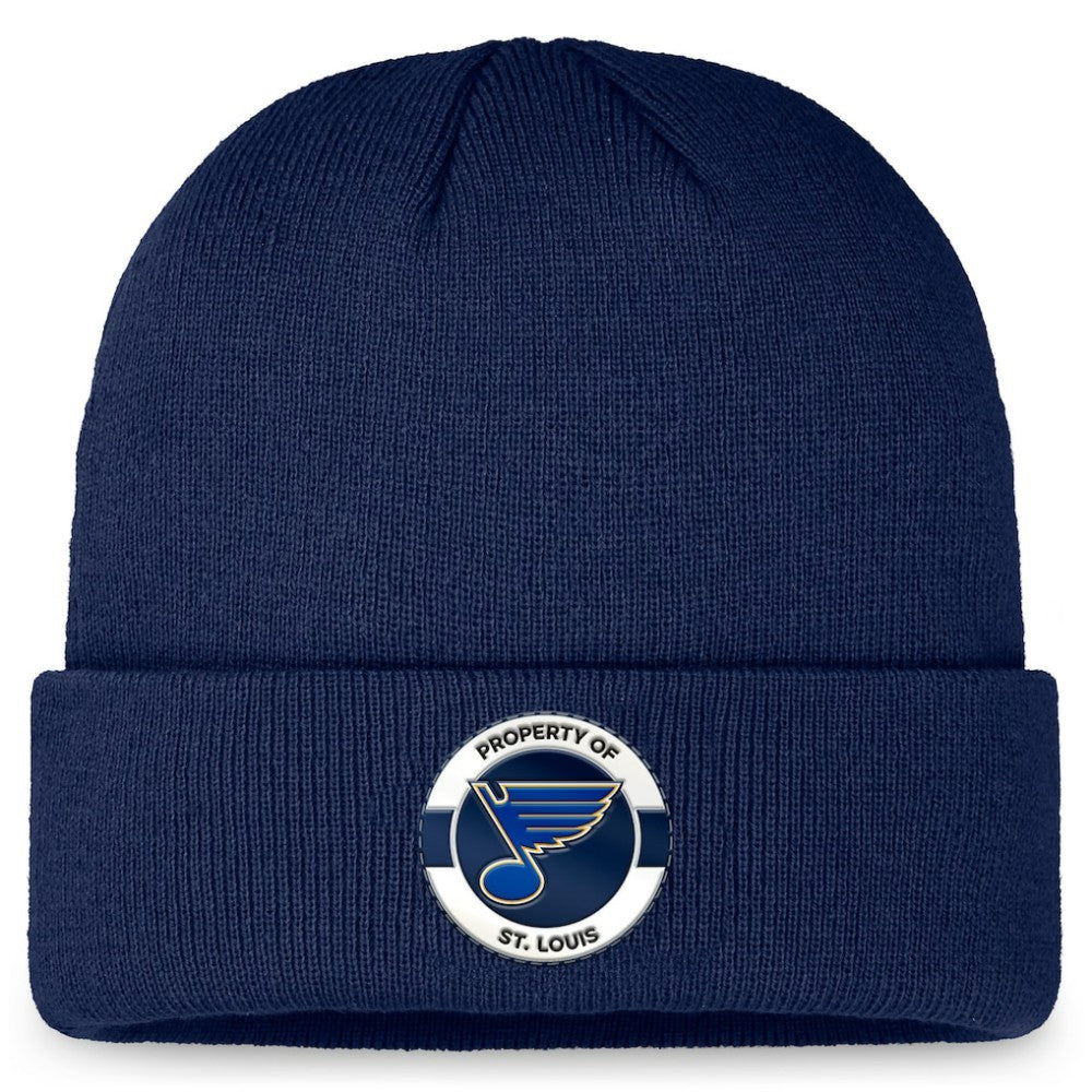 St. Louis Blues Fanatics Authentic Pro Training Camp Cuffed Knit Hat - Navy - NHL 200562150