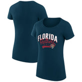 Florida Panthers G-III 4Her by Carl Banks Women's Super-Slim Fit Lightweight Filigree Logo T-Shirt – Navy - NHL 200563448