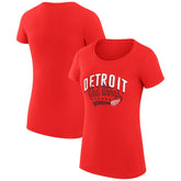 Detroit Red Wings G-III 4Her by Carl Banks Women's Super-Slim Fit Lightweight Filigree Logo T-Shirt – Red - NHL 200563465