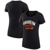 Anaheim Ducks G-III 4Her by Carl Banks Women's Super-Slim Fit Lightweight Filigree Logo T-Shirt – Black - NHL 200563472