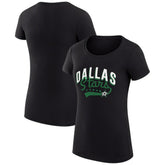 Dallas Stars G-III 4Her by Carl Banks Women's Super-Slim Fit Lightweight Filigree Logo T-Shirt – Black - NHL 200563477