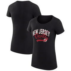 New Jersey Devils G-III 4Her by Carl Banks Women's Super-Slim Fit Lightweight Filigree Logo T-Shirt – Black - NHL 200563481