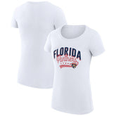 Florida Panthers G-III 4Her by Carl Banks Women's Super-Slim Fit Lightweight Filigree Logo T-Shirt – White - NHL 200563500