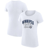 Winnipeg Jets G-III 4Her by Carl Banks Women's Super-Slim Fit Lightweight Filigree Logo T-Shirt – White - NHL 200563520