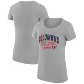 Columbus Blue Jackets G-III 4Her by Carl Banks Women's Super-Slim Fit Lightweight Filigree Logo T-Shirt – Gray - NHL 200563528