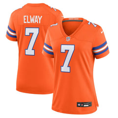 Nike John Elway Denver Broncos Women's Mile High Collection 1977 Throwback Player Game Jersey Orange