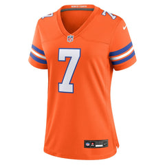 Nike John Elway Denver Broncos Women's Mile High Collection 1977 Throwback Player Game Jersey Orange