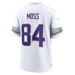 Nike Randy Moss Minnesota Vikings Alternate Retired Player Game Jersey White