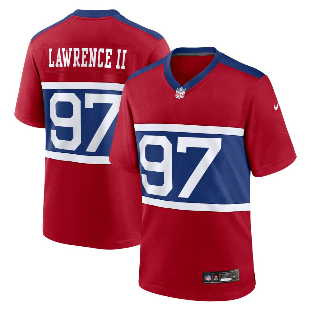 Nike Dexter Lawrence II New York Giants Alternate Player Game Jersey Century Red