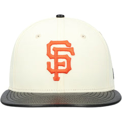San Francisco Giants New Era Game Night Leather Visor 59FIFTY Fitted Hat - Cream - New Era Lifestyle