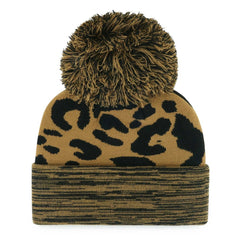 Brooklyn Nets '47 Women's Rosette Cuffed Knit Hat with Pom Leopard | 47 brand Near Me