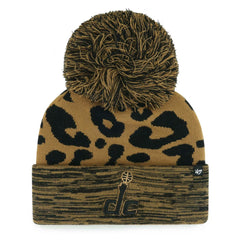 Washington Wizards '47 Women's Rosette Cuffed Knit Hat with Pom Leopard | 47 brand for sale
