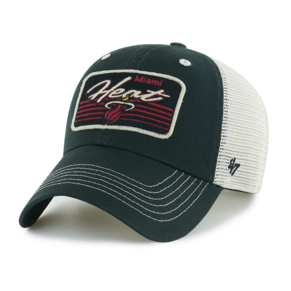 Miami Heat '47 Five Point Patch Clean Up Adjustable Hat Black | 47 brand outlet
