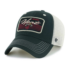 Miami Heat '47 Five Point Patch Clean Up Adjustable Hat Black | 47 brand outlet