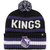 Sacramento Kings '47 Bering Cuffed Knit Hat with Pom Black | 47 brand outlet