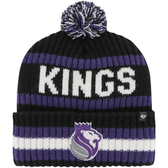 Sacramento Kings '47 Bering Cuffed Knit Hat with Pom Black | 47 brand outlet