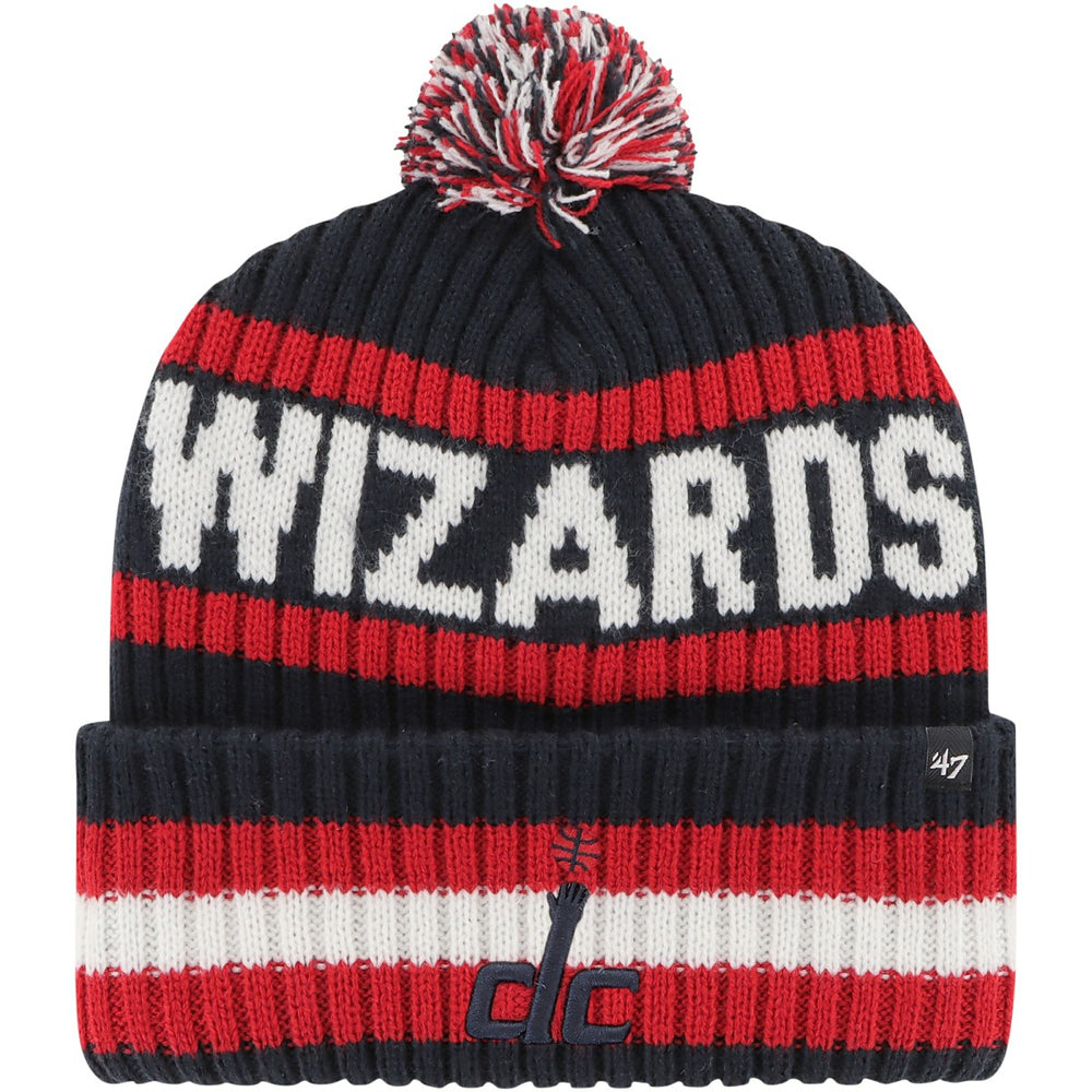 Washington Wizards '47 Bering Cuffed Knit Hat with Pom Navy | 47 brand for sale