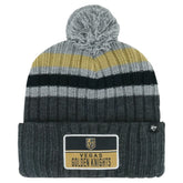 Vegas Golden Knights '47 Stack Patch Cuffed Knit Hat with Pom - Gray - NHL 200568096