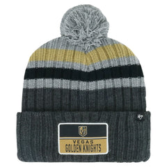 Vegas Golden Knights '47 Stack Patch Cuffed Knit Hat with Pom - Gray - NHL 200568096