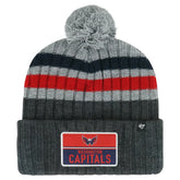 Washington Capitals '47 Stack Patch Cuffed Knit Hat with Pom - Gray - NHL 200568097