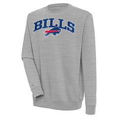 Buffalo Bills Antigua Victory Chenille Pullover Sweatshirt Heather Gray